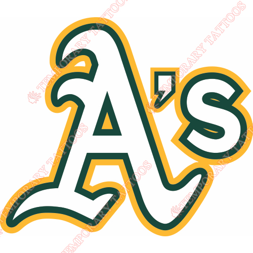 Oakland Athletics Customize Temporary Tattoos Stickers NO.1798